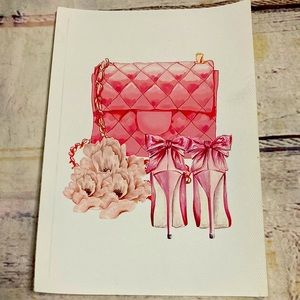 Pink fashion luxury inspired canvas artwork modern 4x6in